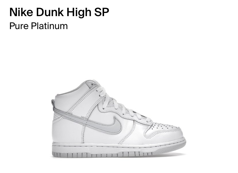 Nike Dunk High SP Pure Platinum, Men's Fashion, Footwear, Sneakers on  Carousell