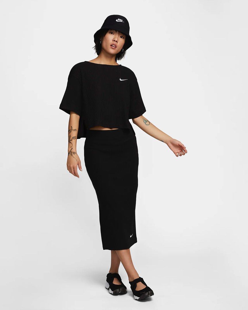 Nike Sportswear Women's High-Waisted Ribbed Jersey Skirt, 52% OFF