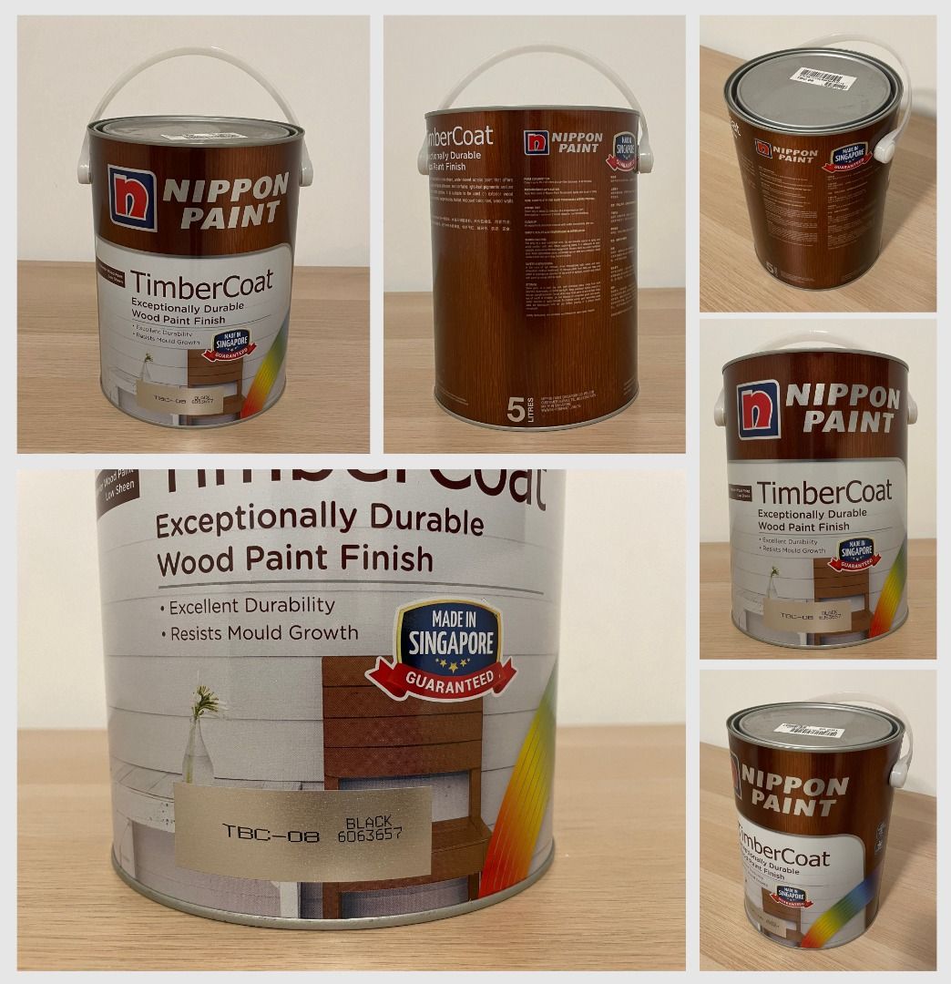 Nippon Paint TimberCoat Wood Paint (TBC 08 Black) 5 Litres, Furniture