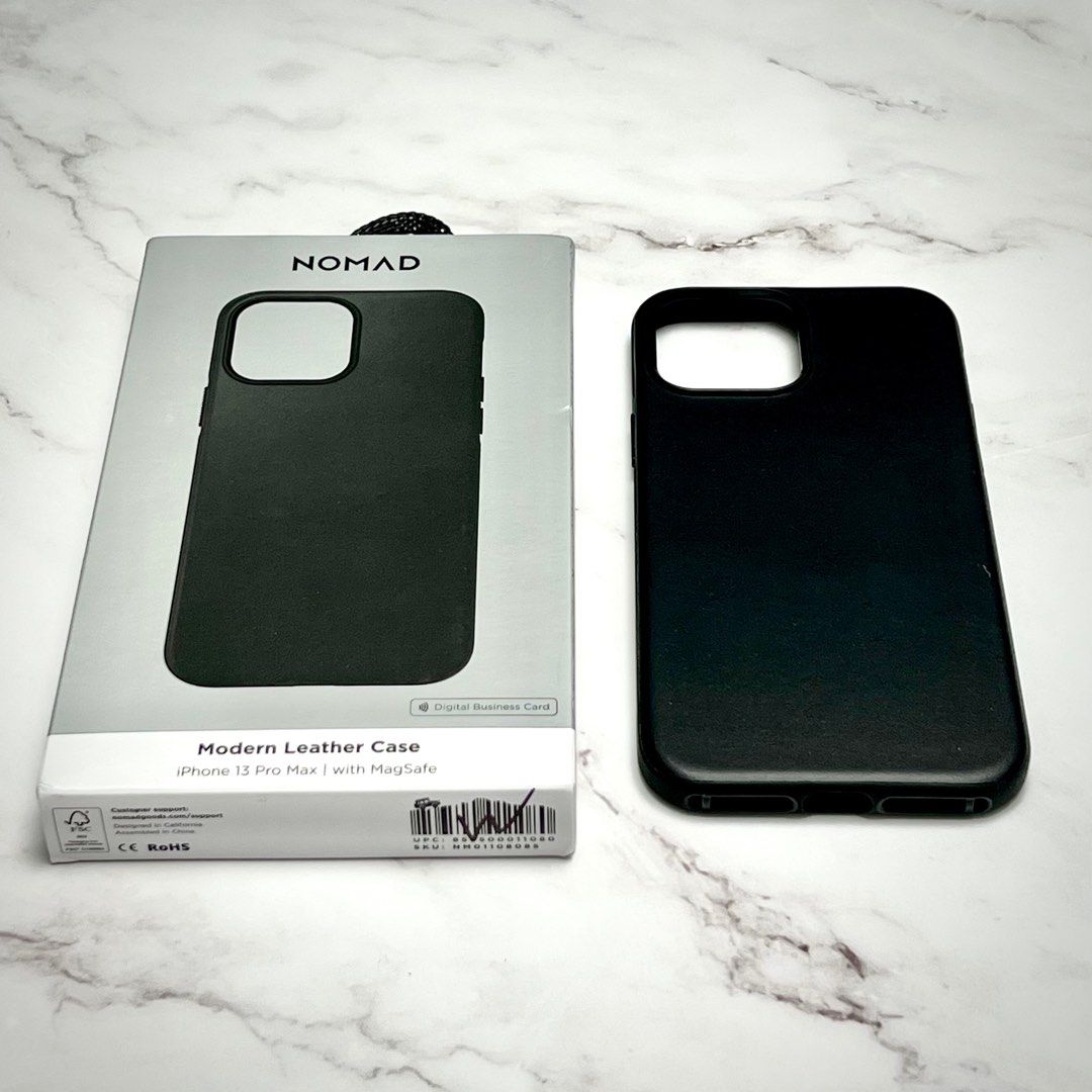 NOMAD iPhone 13 Pro Max Black Modern Leather Case, Mobile Phones ...