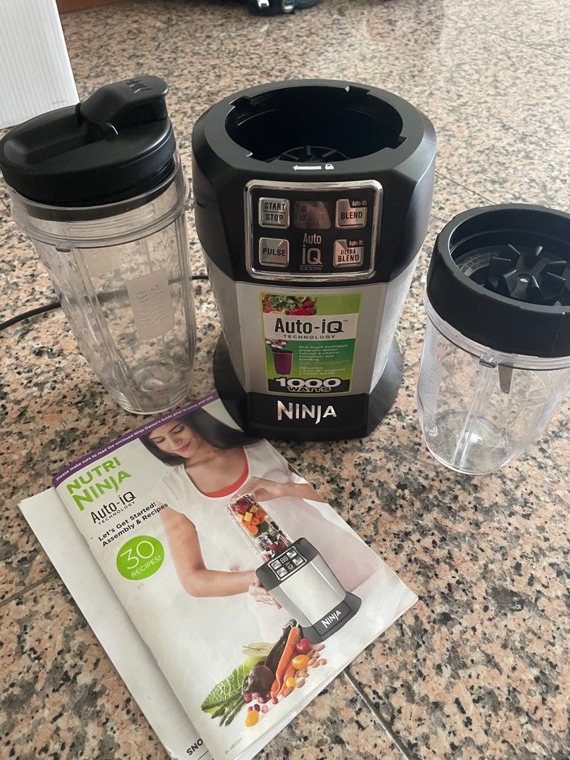 Nutri Ninja blender with AutoiQ 1000W, TV & Home Appliances, Kitchen