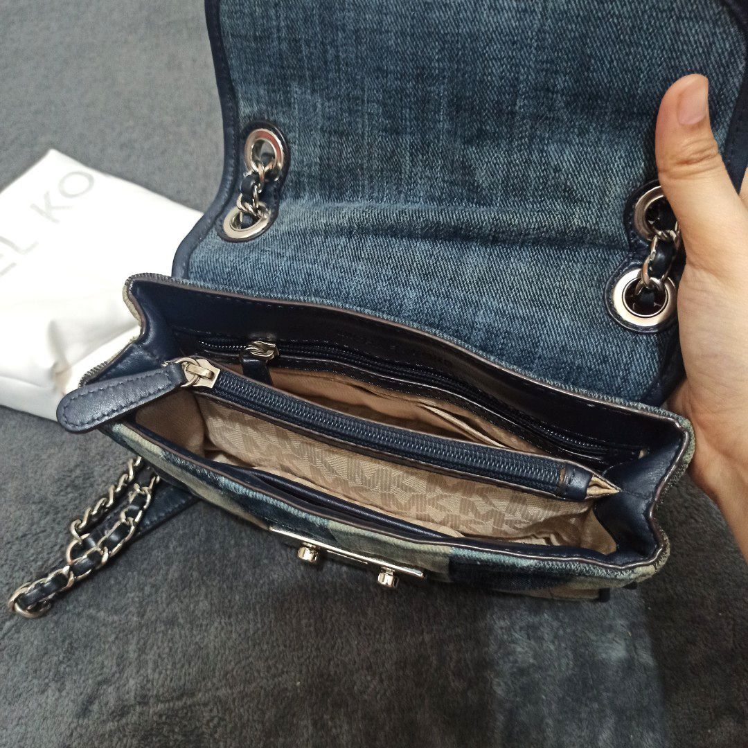 Original Michael Kors Denim Bag, Luxury, Bags & Wallets on Carousell