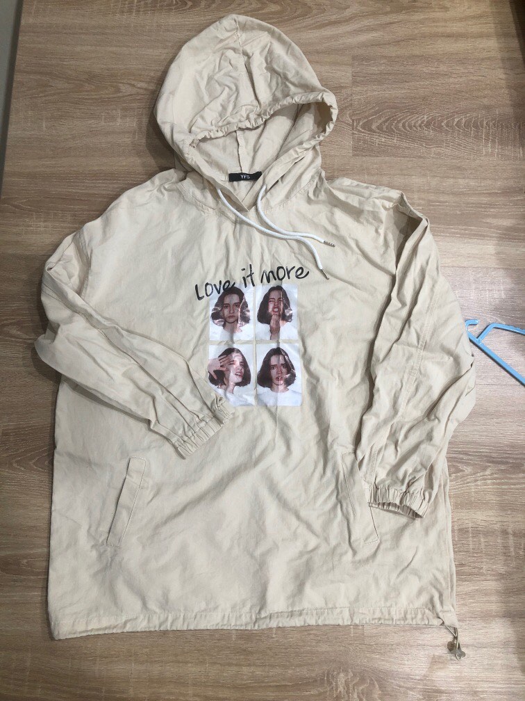 Oversized hoodie raincoat+cotton material, Women's Fashion, Coats