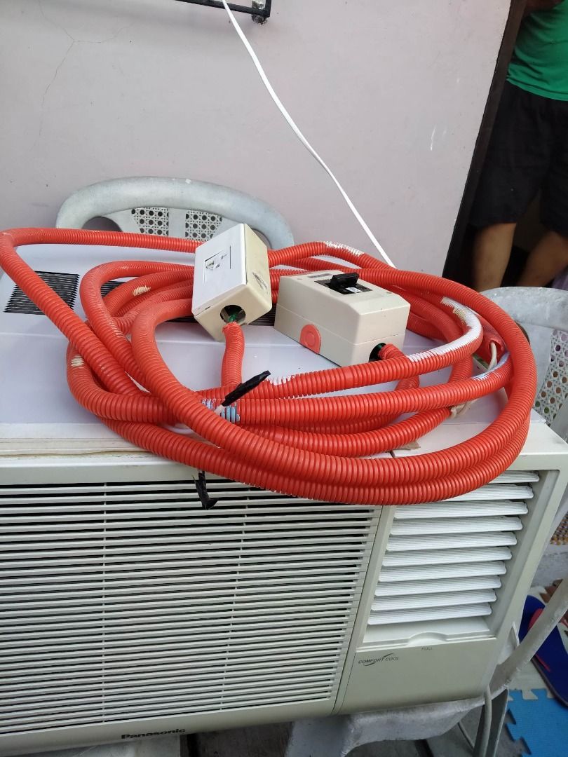 Panasonic 1.5 HP Manual Aircon With 10 FT Electric Wire, Breaker and