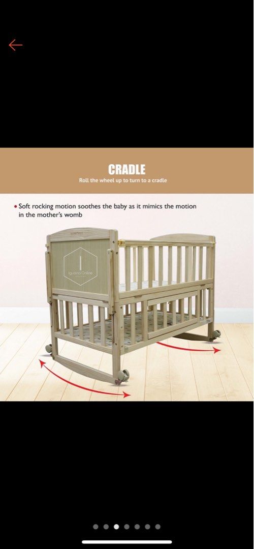 Pine wood nontoxic baby cot, Babies & Kids, Baby Nursery & Kids