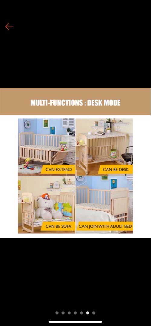 Pine wood nontoxic baby cot, Babies & Kids, Baby Nursery & Kids