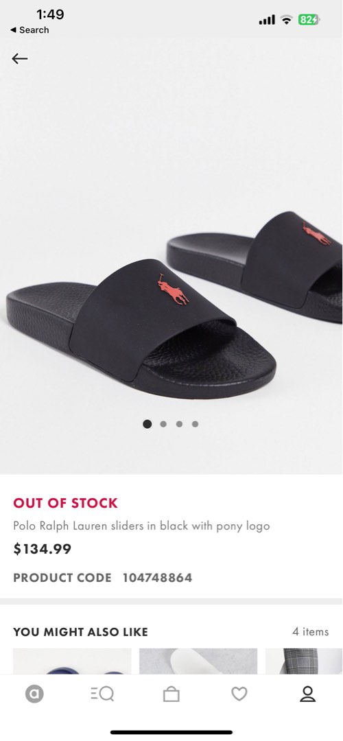 Red store polo slides