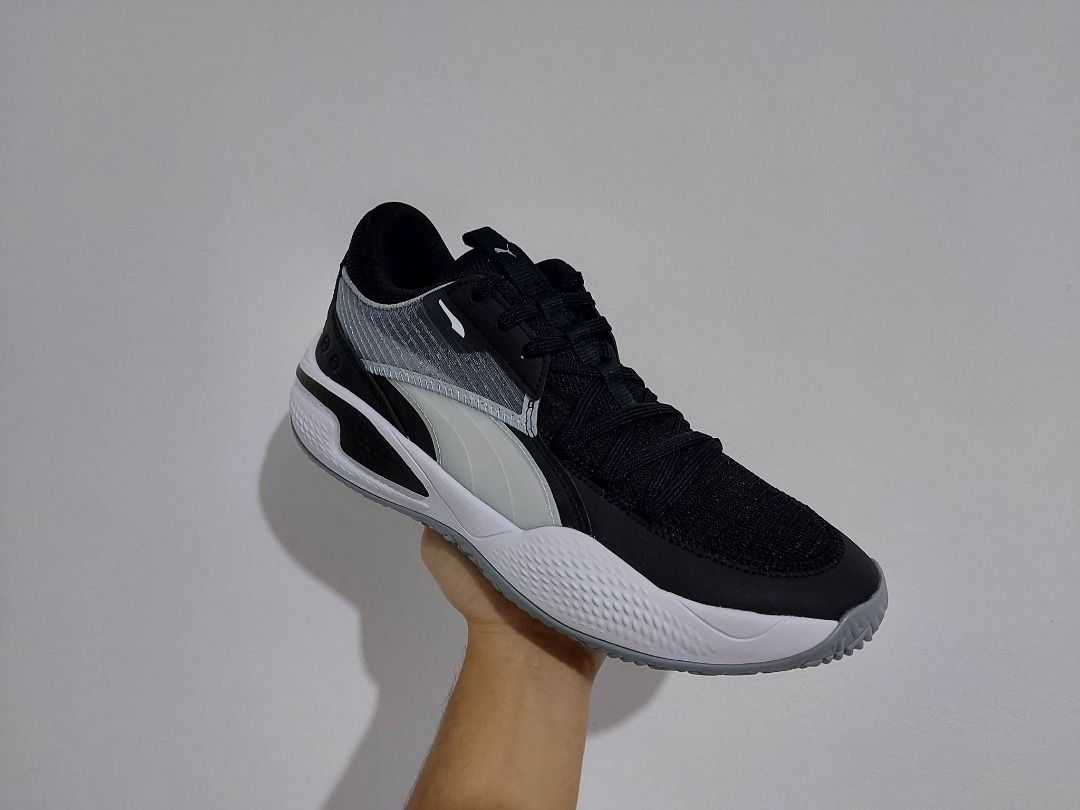 Puma Court Rider Pop Basketball Shoes (Black/White) Men #39 s Fashion