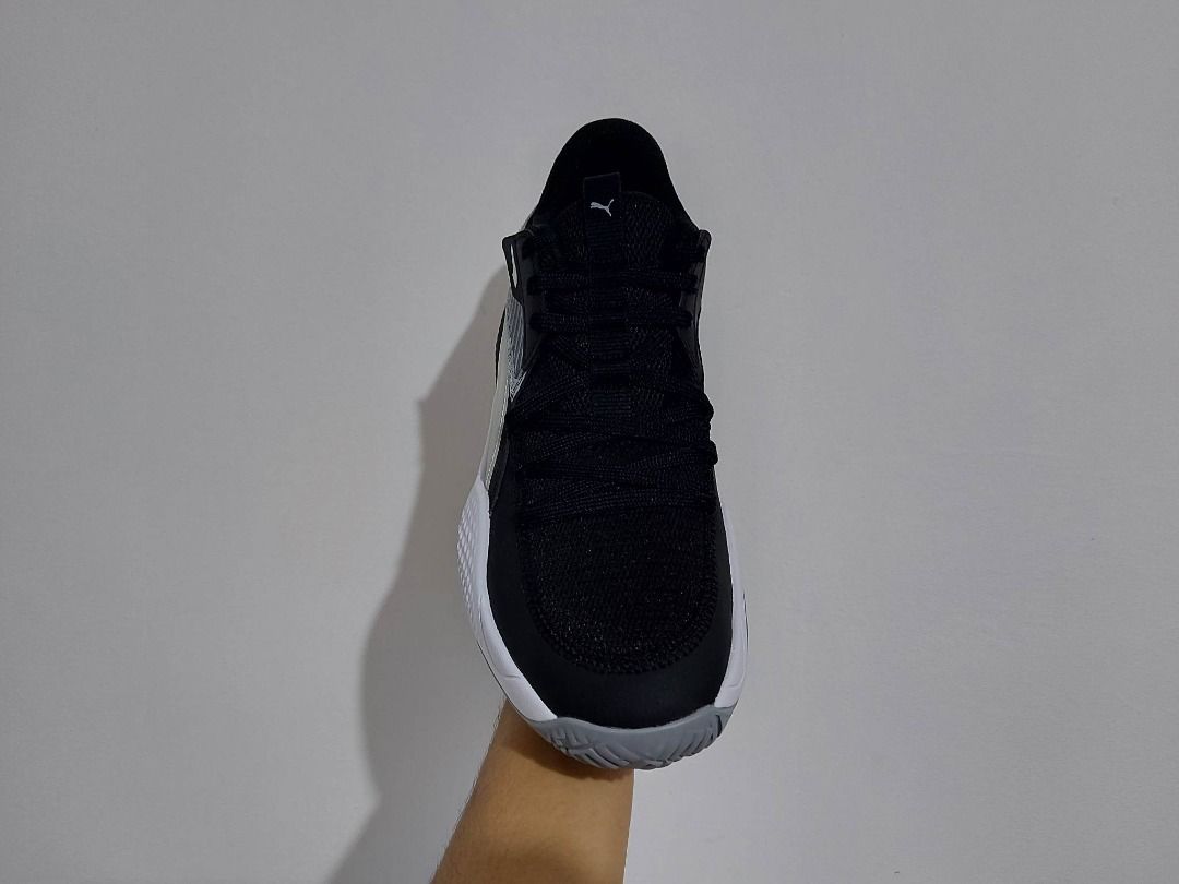 Puma Court Rider Pop Basketball Shoes (Black/White) Men #39 s Fashion