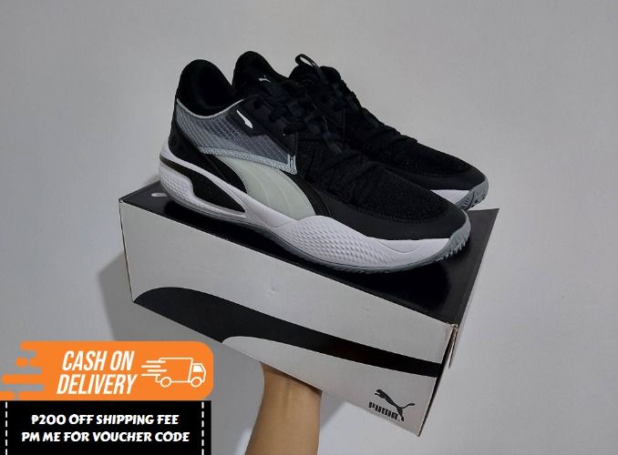 Puma basketball shoes sales black and white