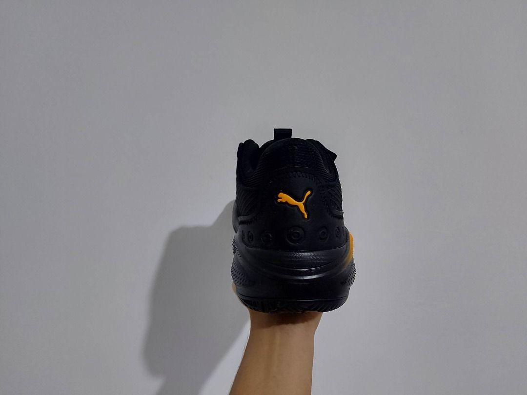 Puma Court Rider Pop Basketball Shoes (Orange Glow/Black) Men #39 s