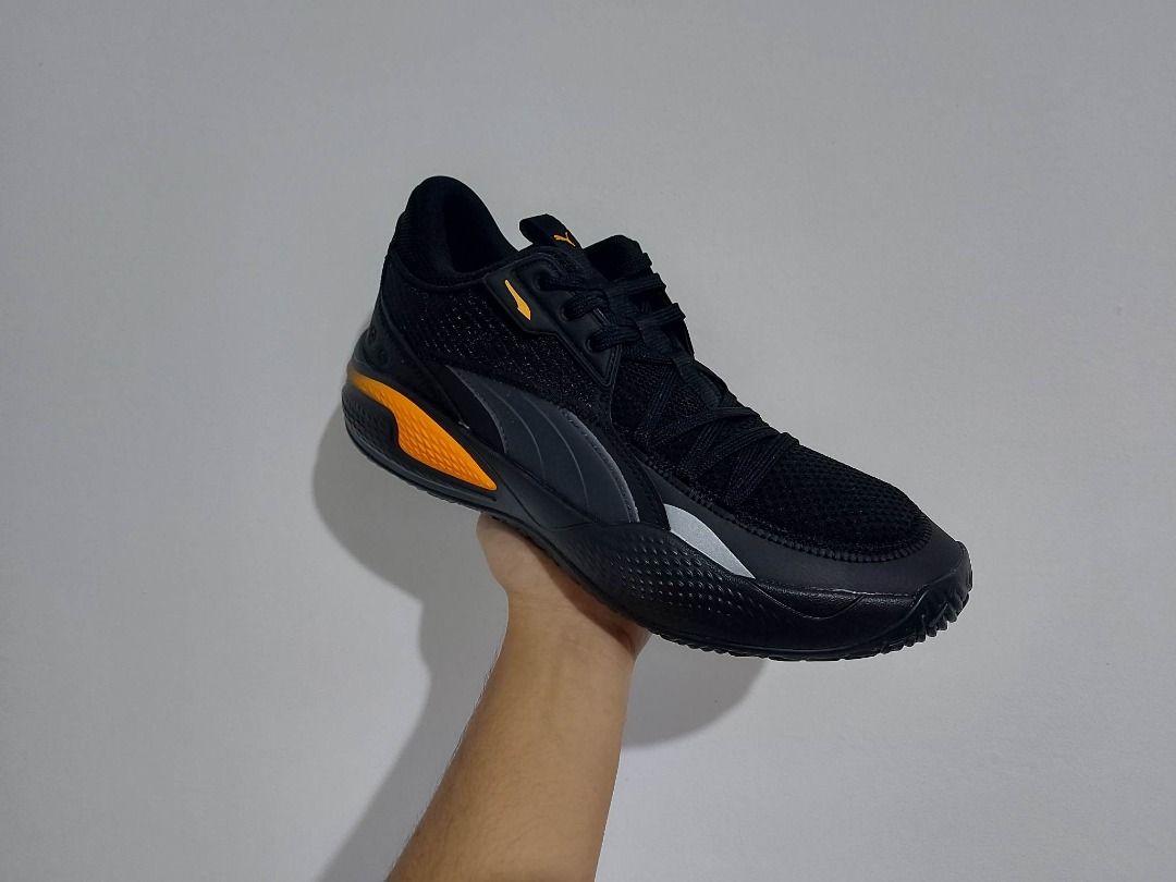 Puma Court Rider Pop Basketball Shoes (Orange Glow/Black) Men #39 s