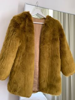 Quality fake fur coat various color