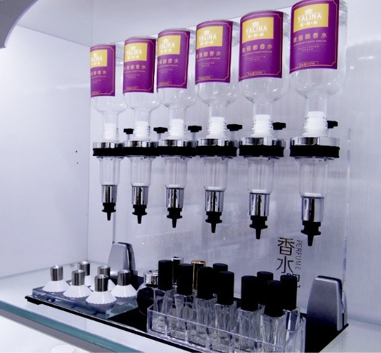 READY STOCK 6 Bottles Perfume Rack Filling Machine Dispenser Display ...
