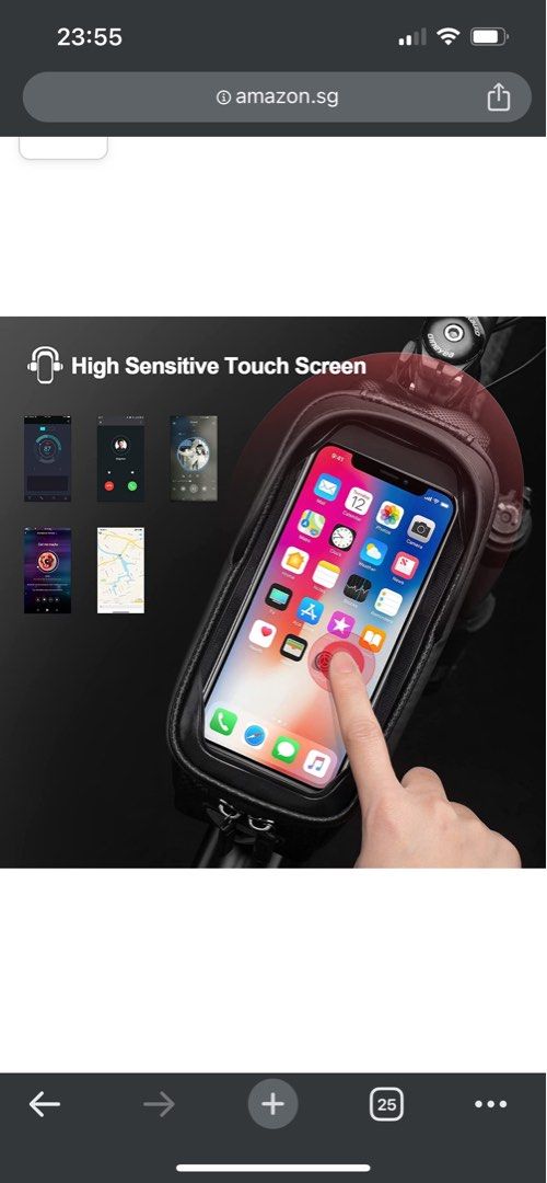 Rockbros Bicycle Top Tube Storage Bag, Sports Equipment, Bicycles