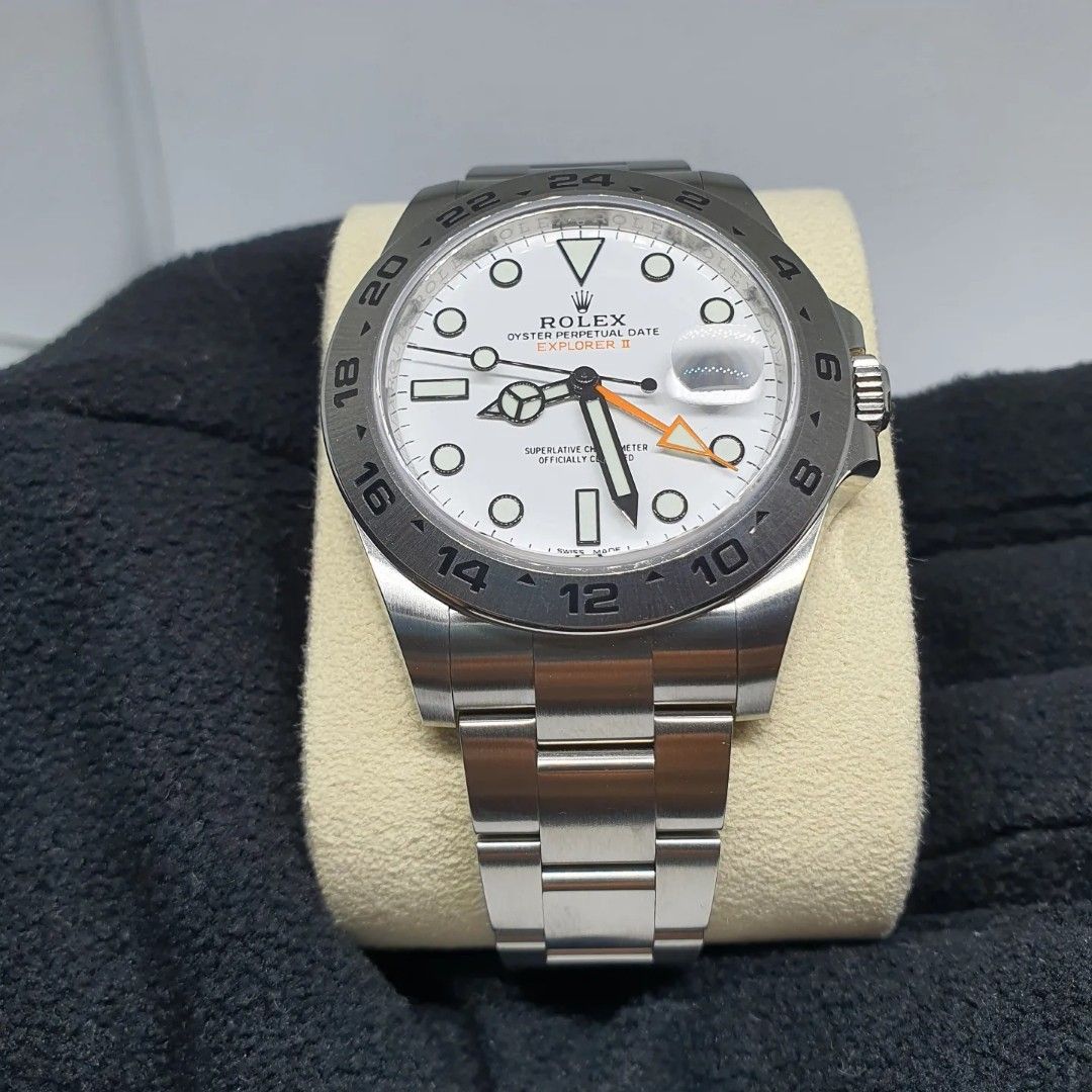 Rolex Explorer II (Category: Luxury Watches) located in Paranaque City. Submitted by my_travelfinds (Listing ID 1223688353, Image 3). Description: Rolex Explorer II Yr./Model: 2021/216570 Php 650,000 Instagram: my_travelfinds Lazada: MY Travel Finds No return/No exchange unless the item is proven fake by a certified authenticator. We offer 100% money back guarantee if item is proven fake. Disclaimer : The seller is not associated or affiliated wi