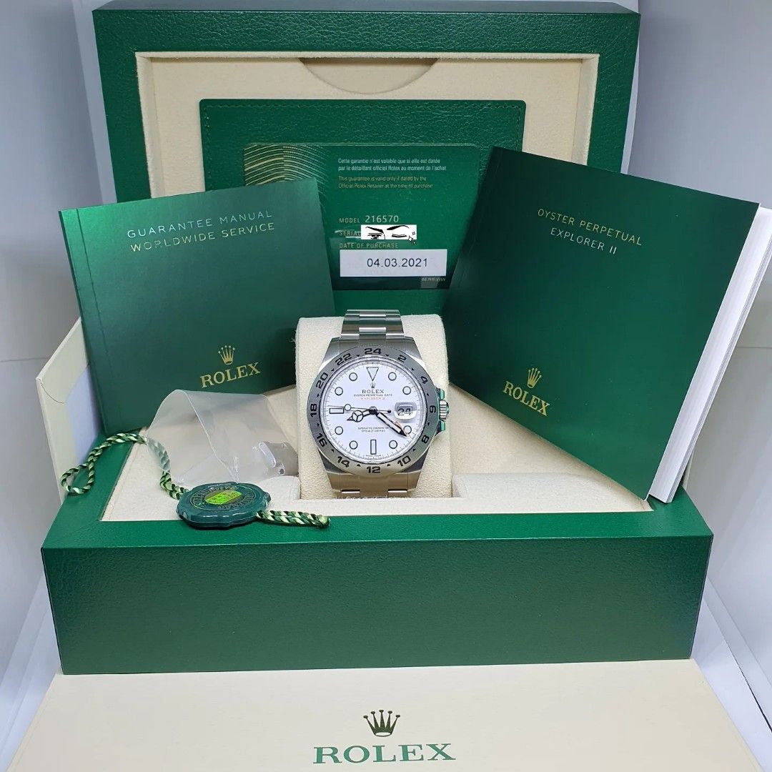 Rolex Explorer II (Category: Luxury Watches) located in Paranaque City. Submitted by my_travelfinds (Listing ID 1223688353, Image 1). Description: Rolex Explorer II Yr./Model: 2021/216570 Php 650,000 Instagram: my_travelfinds Lazada: MY Travel Finds No return/No exchange unless the item is proven fake by a certified authenticator. We offer 100% money back guarantee if item is proven fake. Disclaimer : The seller is not associated or affiliated wi