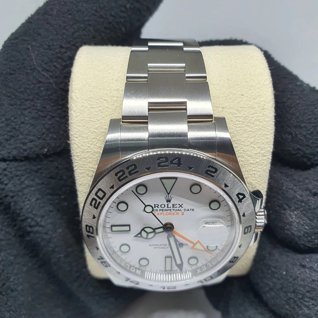 Rolex Explorer II (Category: Luxury Watches) located in Paranaque City. Submitted by my_travelfinds (Listing ID 1223688353, Image 2). Description: Rolex Explorer II Yr./Model: 2021/216570 Php 650,000 Instagram: my_travelfinds Lazada: MY Travel Finds No return/No exchange unless the item is proven fake by a certified authenticator. We offer 100% money back guarantee if item is proven fake. Disclaimer : The seller is not associated or affiliated wi
