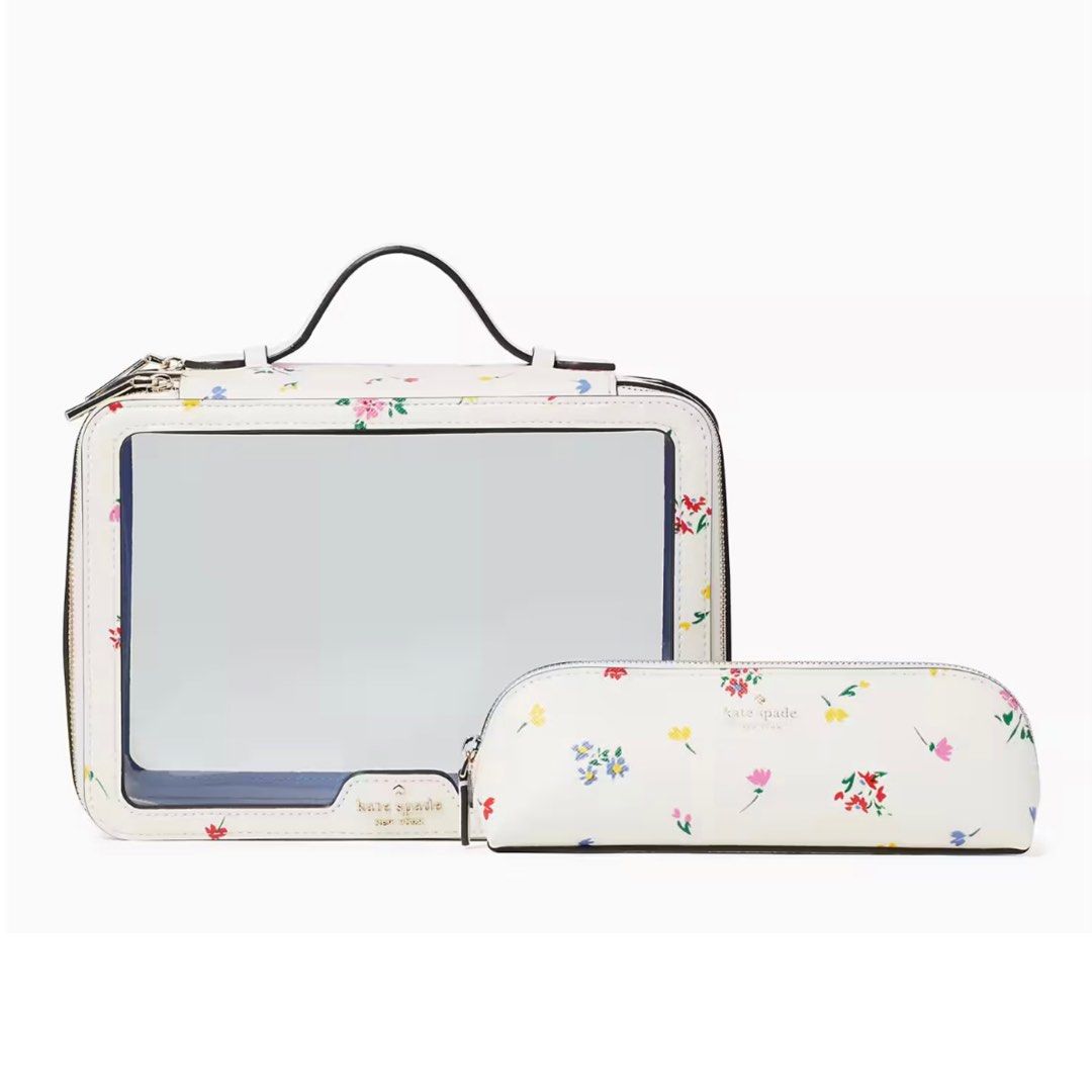 SALES Kate Spade Staci Garden Bouquet Travel Cosmetic Set Make Up