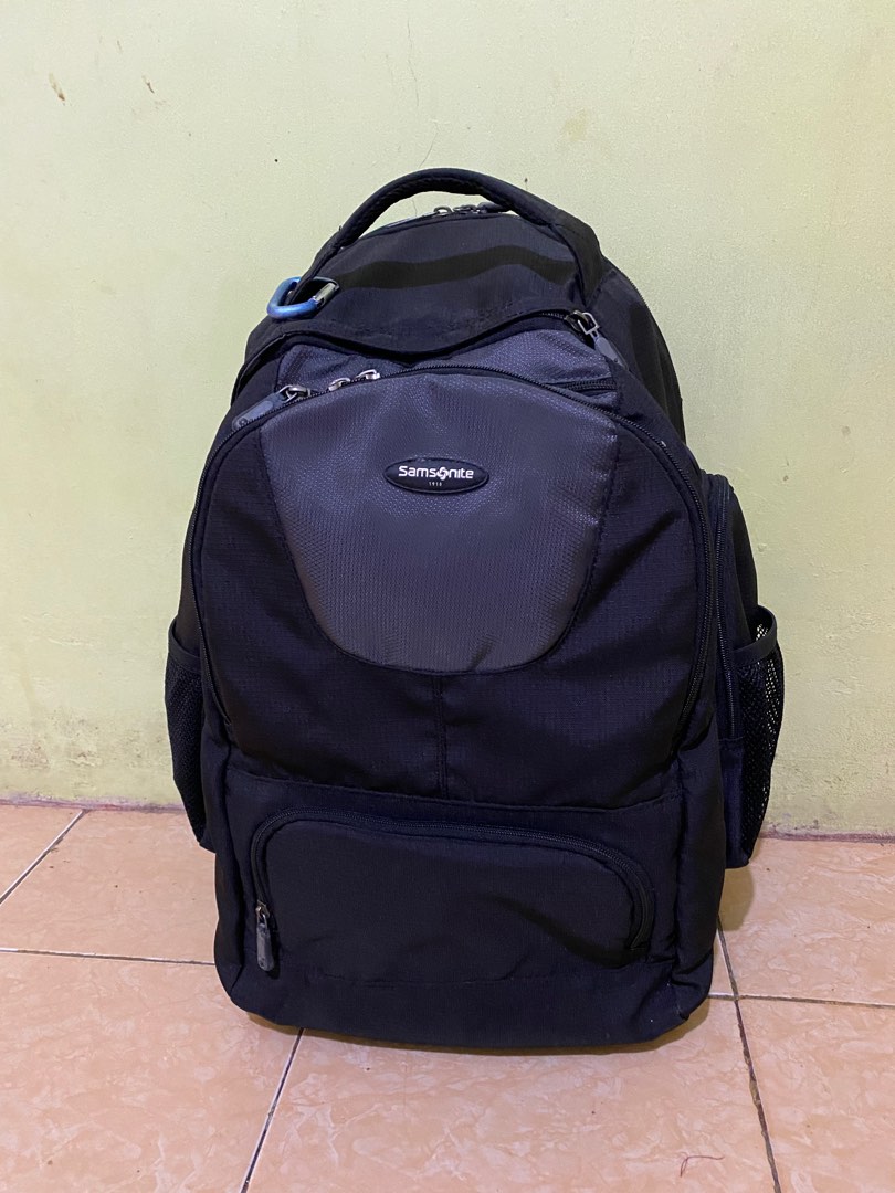 Samsonite backpack with wheels, Fesyen Pria, Tas & Dompet , Ransel di