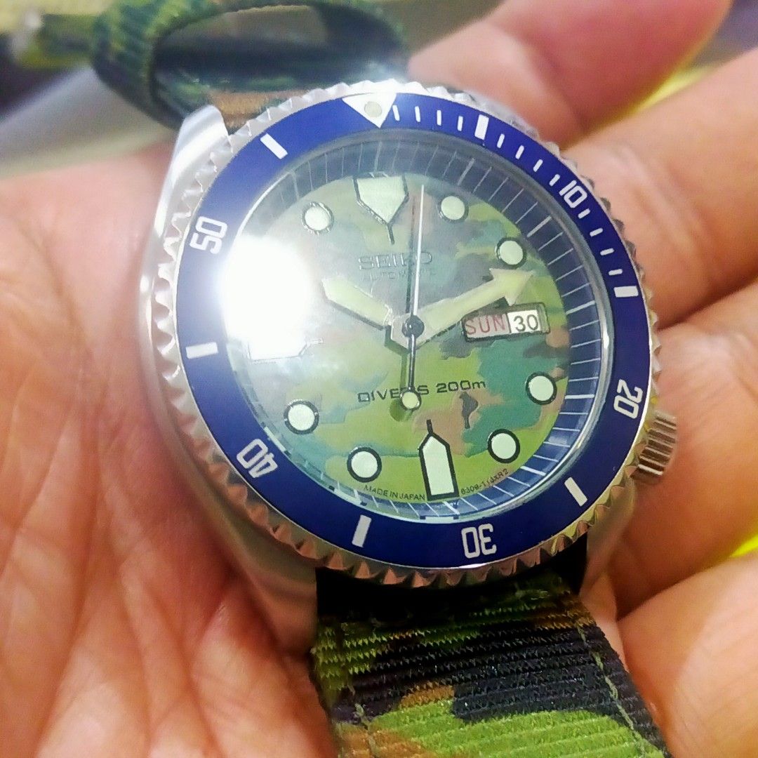 Seiko military diver 200m watch 6309, Luxury, Watches on Carousell