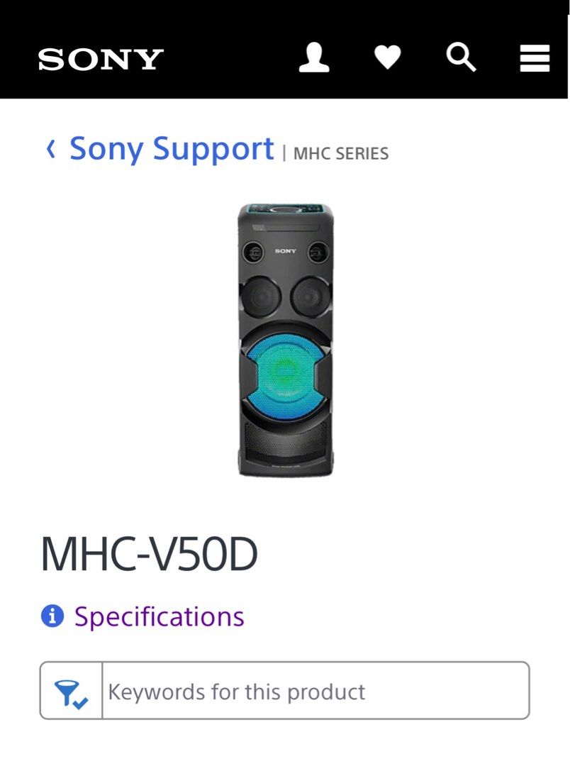 Sony MHC-V50D Party Speaker, Audio, Soundbars, Speakers & Amplifiers on ...