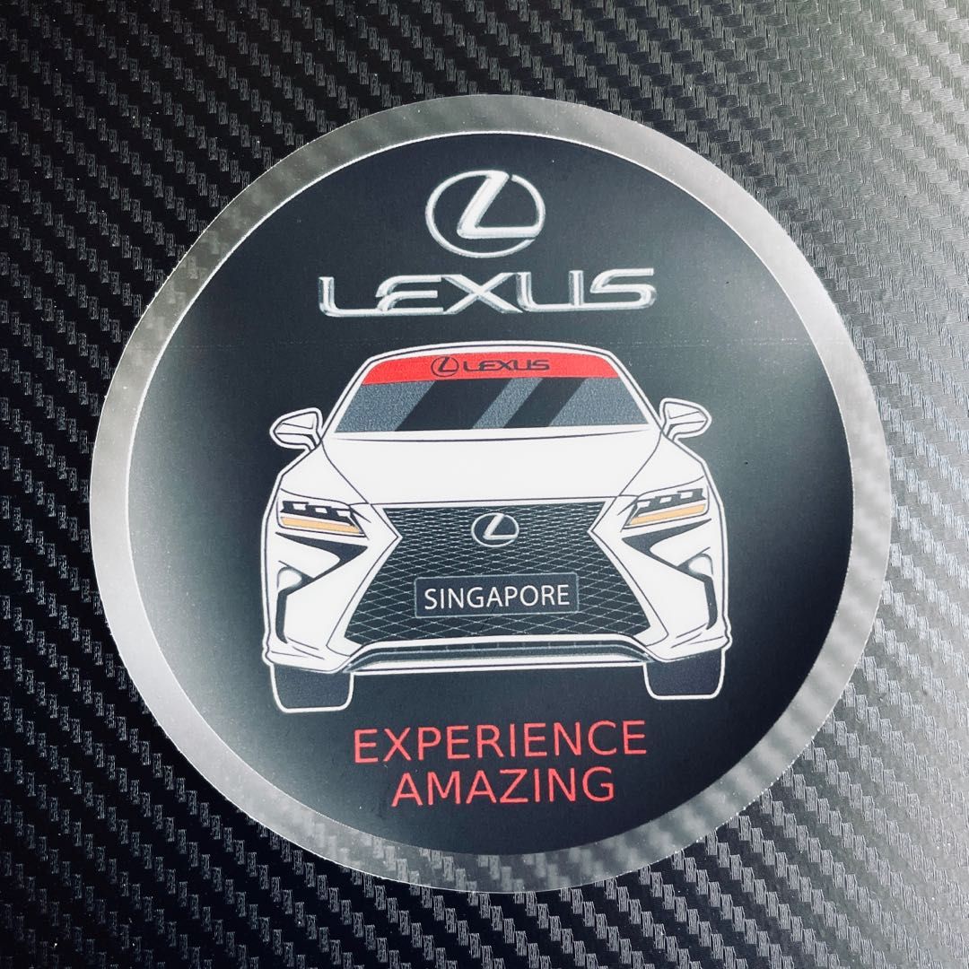 Static Cling Car Decals LEXUS . 11cm diameter . Free Normal Mail, Car
