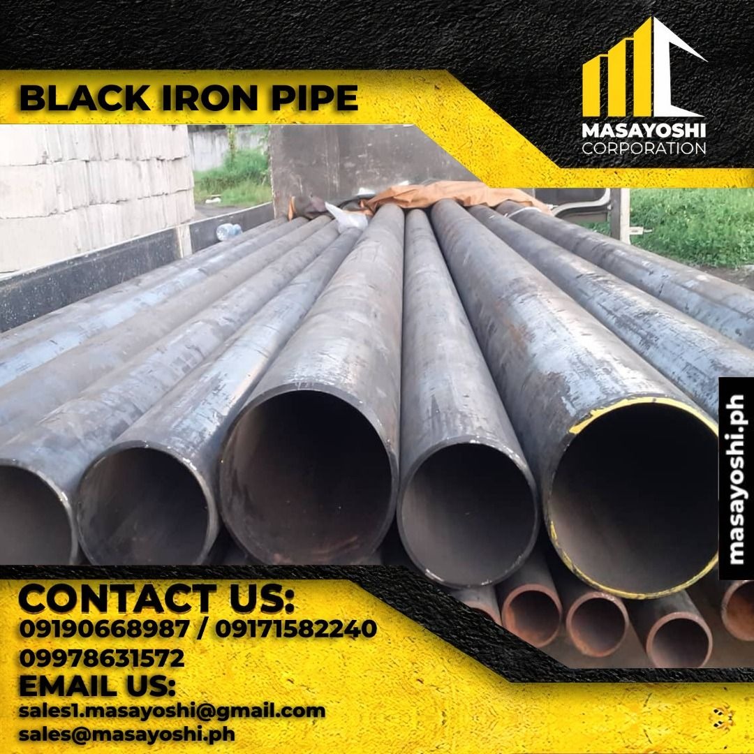 Steel Pipe, Fence Tube Schedule 20, Black Iron Pipes, B.I. Pipes, BI