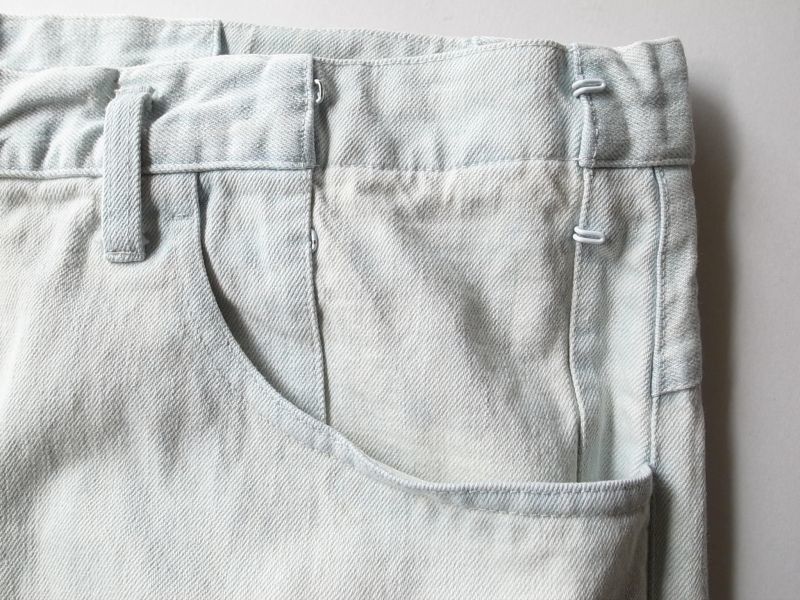 お求めやすく価格改定 stein EX WIDE HOOKED DENIM JEANS white | www