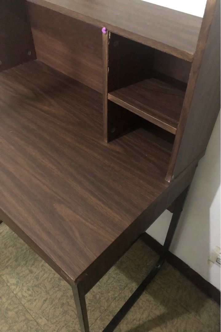 Study/computer table (Category: Tables & Sets) located in Quezon City. Submitted by coco_clarkson (Listing ID 1223590624, Image 2). Description: -lightly used and just stored,with minimal minor marks/signs of usage -please refer to photos uploaded for measurement and actual/as is photo of item -no return no exchange .