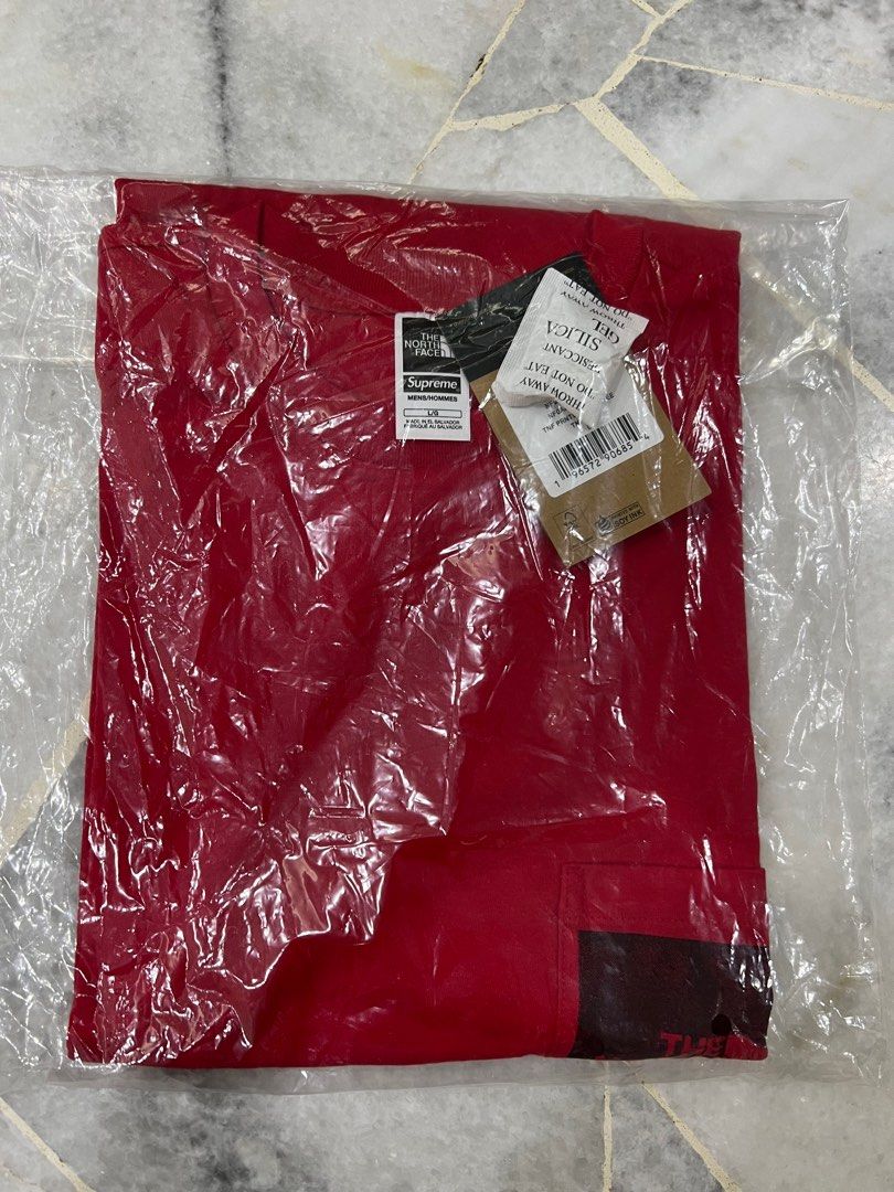 Supreme red outlet pocket tee