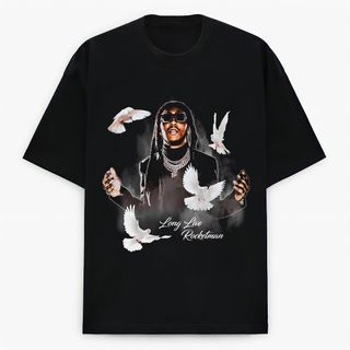 Takeoff hip hop rapper retro vintage rap tee streetwear bootleg graphic tee t-shirt