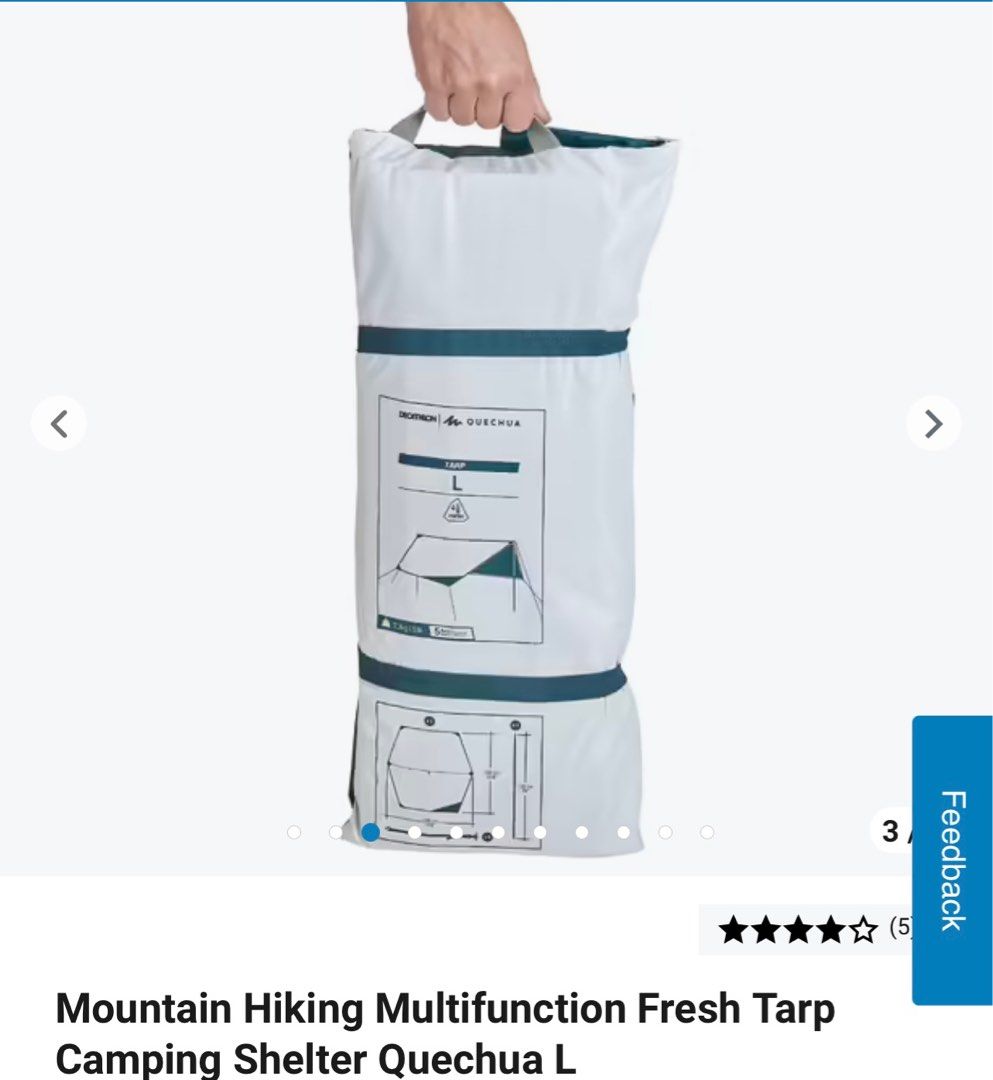 TARP CAMPING SHELTER DECATHLON, Sports Equipment, Hiking & Camping on