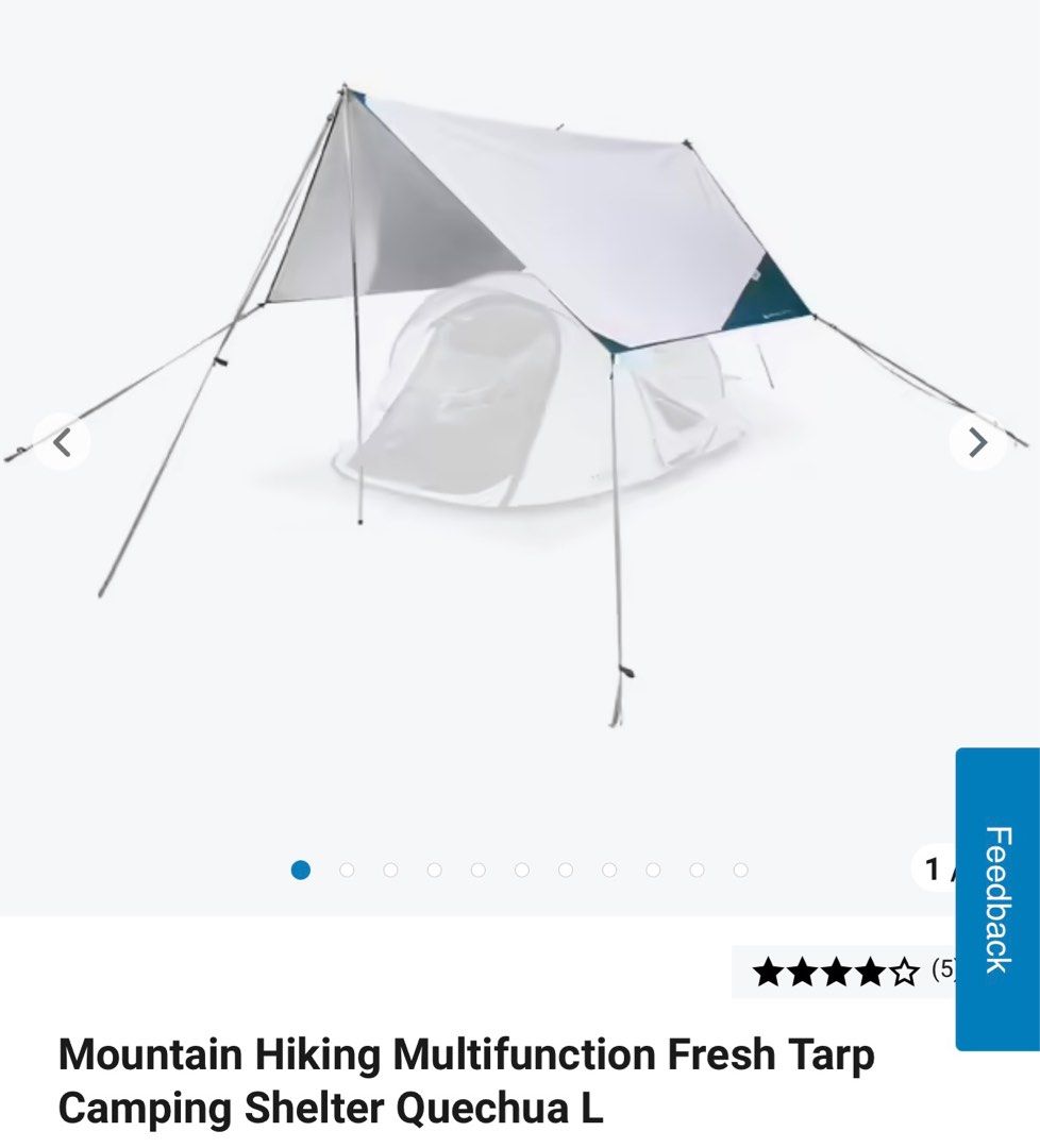 TARP CAMPING SHELTER DECATHLON, Sports Equipment, Hiking & Camping on