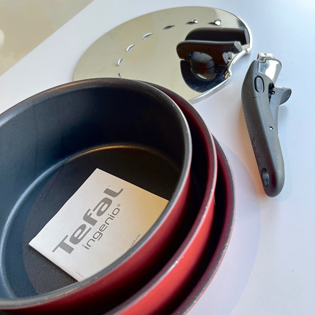 TEFAL Ingenio Set Red, Furniture & Home Living, Kitchenware & Tableware ...
