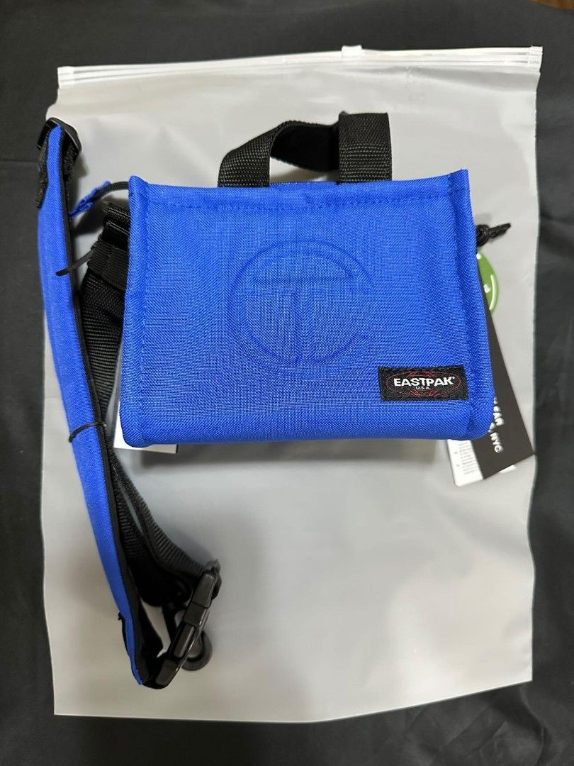 Telfar Eastpak Small Blue Tote (Category: Luxury Bags & Wallets) located in Makati City. Submitted by murtagh411 (Listing ID 1223583177, Image 2). Description: Brand new Telfar x Eastpak small tote in blue. Never used. Opened only to check the item..