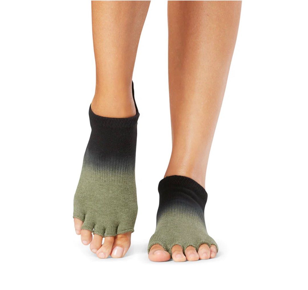 Toesox Half Toe Low Rise - Olive Ombré - Size S, Women's Fashion