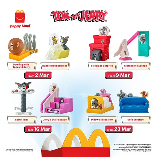 Tom & Jerry McDonald Happy Meal toys, Hobbies & Toys, Toys & Games on