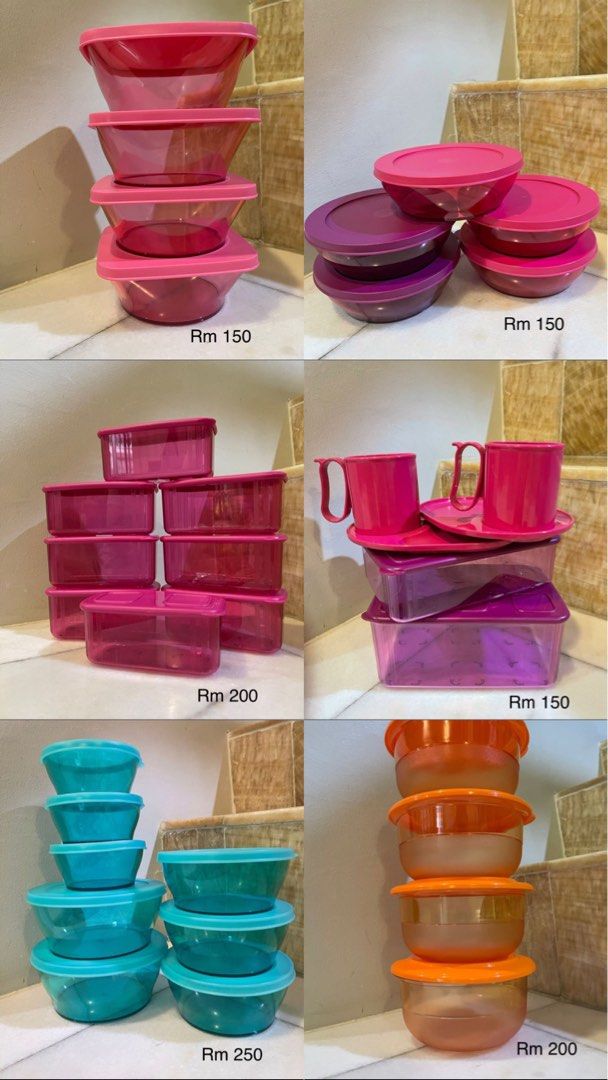 Tupperware Containers sets and bottle, Furniture & Home Living