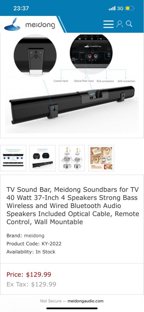 BARRE DE SON BLUETOOTH PHILIPS TAB5105-98 2.0 CANAUX - NOIR