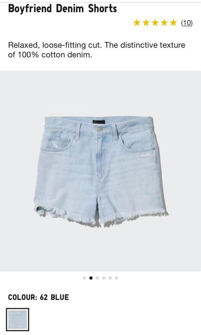 Uniqlo boyfriend denim shorts Women s Fashion Bottoms Shorts on