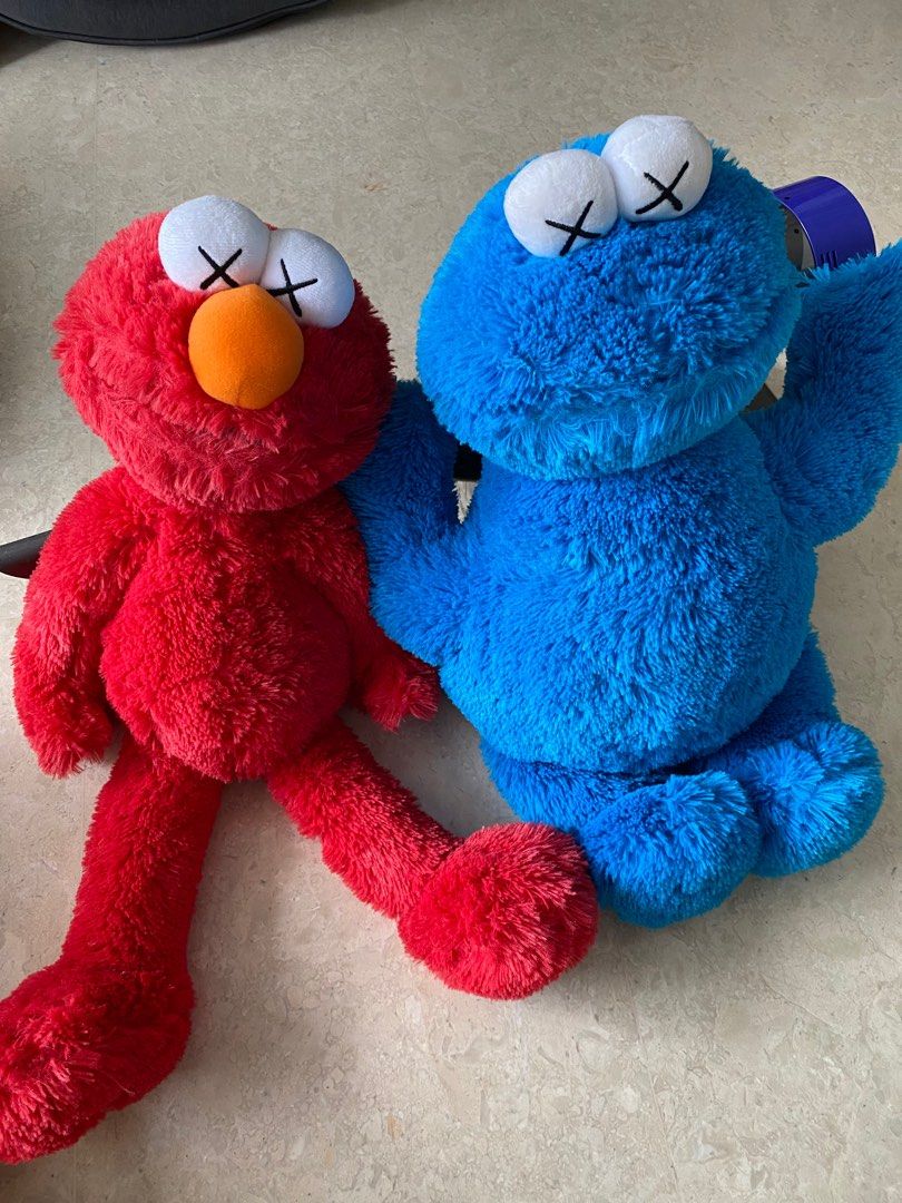 Uniqlo Kaws X Sesame Street Cookie Monster Plush Toy  Grailed