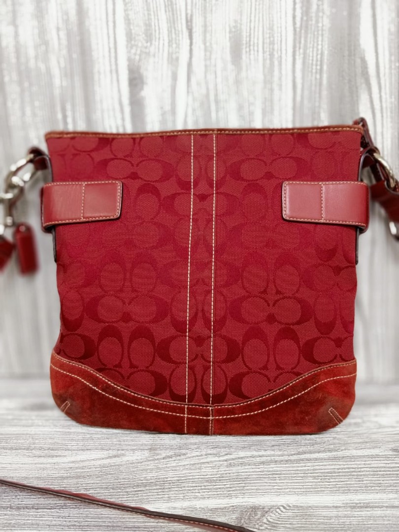 Used Coach Crossbody bag in Red Chilli Color, Women's Fashion, Bags ...