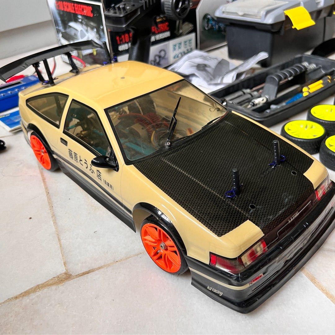 Toyota AE86 RC scale 1:10 include accessories, Hobbies & Toys