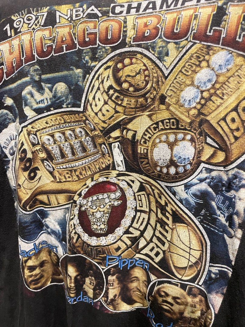 Vintage 1997 Chicago Bulls 'The Dynasty NBA Champions' Rap Tee — The Pop-Up