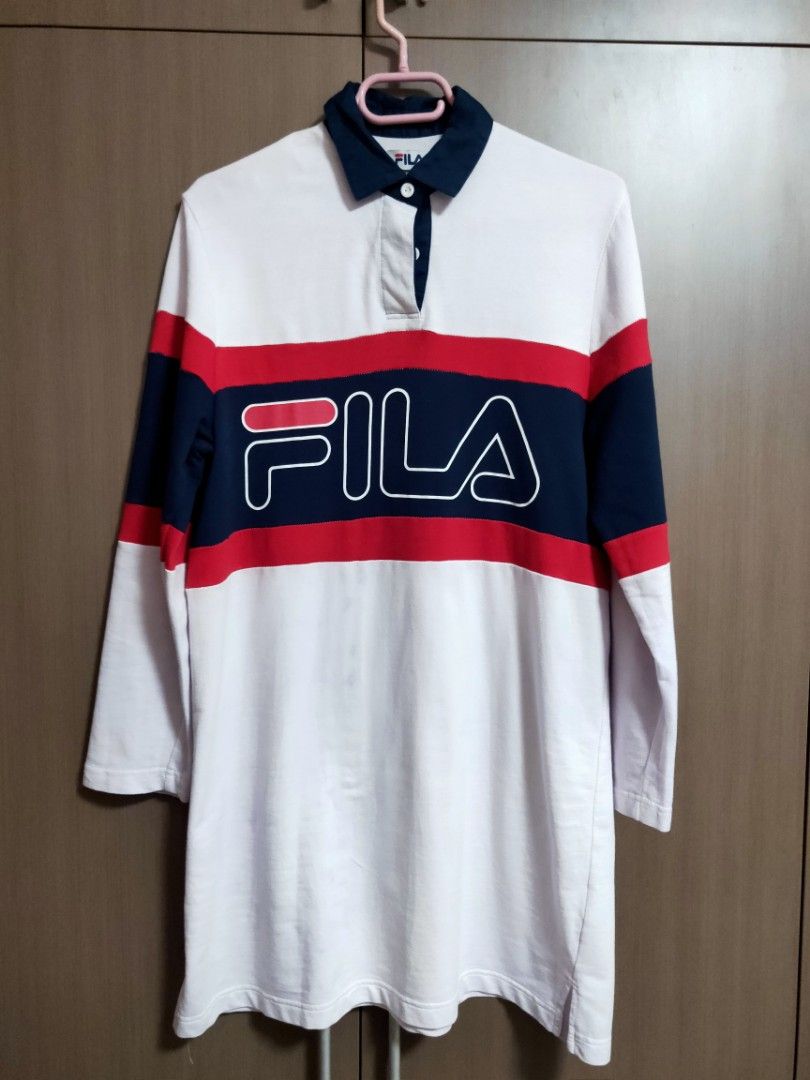 Vintage Fila Dress Shirt Long Sleeve Italia Tricolor Collar