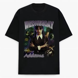 Wednesday Addams retro vintage rap tee streetwear bootleg graphic tee t-shirt
