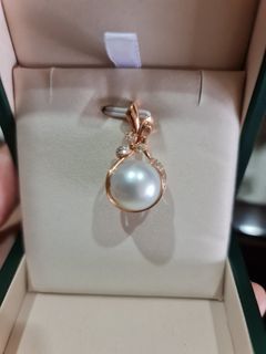 White South Sea Pearl Pendant 18k Rose Gold