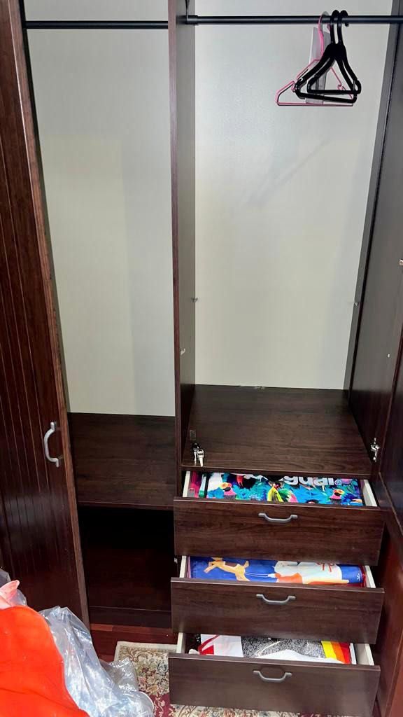 Wooden Wardrobe with 3 drawers from Ikea, Furniture & Home Living