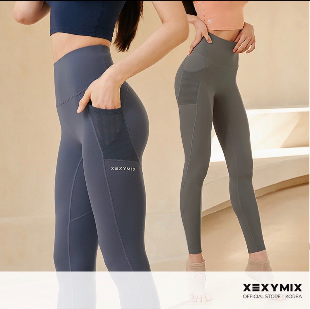 XEXYMIX XP9199G Black Label Signature Line Pocket Leggings, Women's  Fashion, Activewear on Carousell